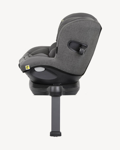 Joie i-Spin 360 Baby Car Seat-Convertible-(Front & Rear Facing)-6 Positions Recline-360 Degrees Rotation-2 Years Warranty-For 0 to 4Y (Upto 19 Kg)-Shell Grey