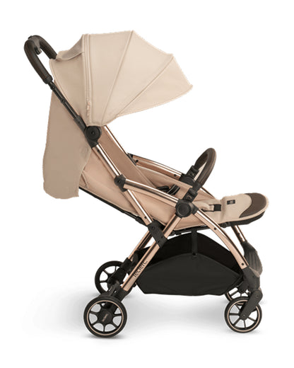 Leclerc Influencer Lightweight Baby Stroller-Air Cabin Friendly-One Touch Fold-With Free Gift Hamper-2 Years Warranty-For 6M to 5Y (Upto 22Kg)-Sand Chocolate