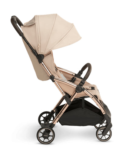 Leclerc Influencer Lightweight Baby Stroller-Air Cabin Friendly-One Touch Fold-With Free Gift Hamper-2 Years Warranty-For 6M to 5Y (Upto 22Kg)-Sand Chocolate