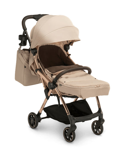 Leclerc Influencer Lightweight Baby Stroller-Air Cabin Friendly-One Touch Fold-With Free Gift Hamper-2 Years Warranty-For 6M to 5Y (Upto 22Kg)-Sand Chocolate