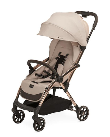 Leclerc Influencer Lightweight Baby Stroller-Air Cabin Friendly-One Touch Fold-With Free Gift Hamper-2 Years Warranty-For 6M to 5Y (Upto 22Kg)-Sand Chocolate