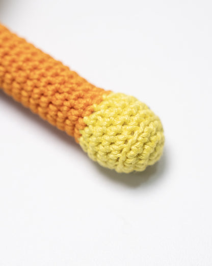 Happy Threads Rainbow Pals Giraffe Crochet Rattle Toy-Teething Relief & Easy to Grasp-For Infants