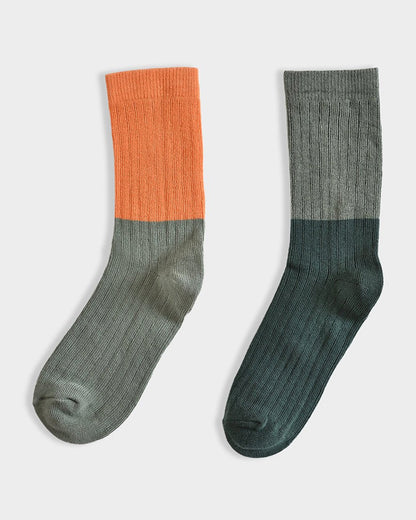 Mi Arcus Multicolor Socks-Adventure Dual-Cotton-Pack Of 2-For Infants