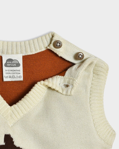 Mi Arcus Multicolor Sweater-Adventure Horse-Cotton-For Infants
