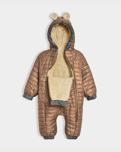 Mi Arcus Brown Sleepsuit-Bloom Tan-Polyester-For Infants