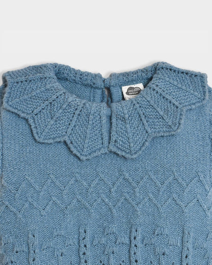 Mi Arcus Blue Sweater-Bonjour Azure-Acrylic-For Infants