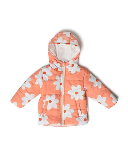Mi Arcus Peach Jacket-Frosty'z Daisy-Polyester-For Infants