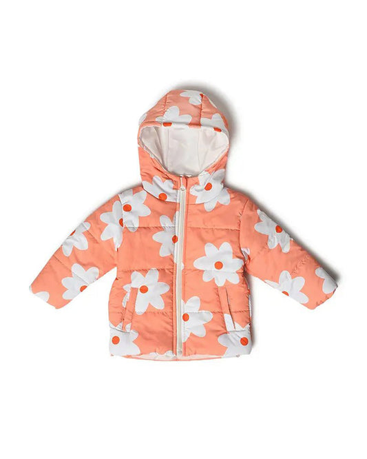 Mi Arcus Peach Jacket-Frosty'z Daisy-Polyester-For Infants