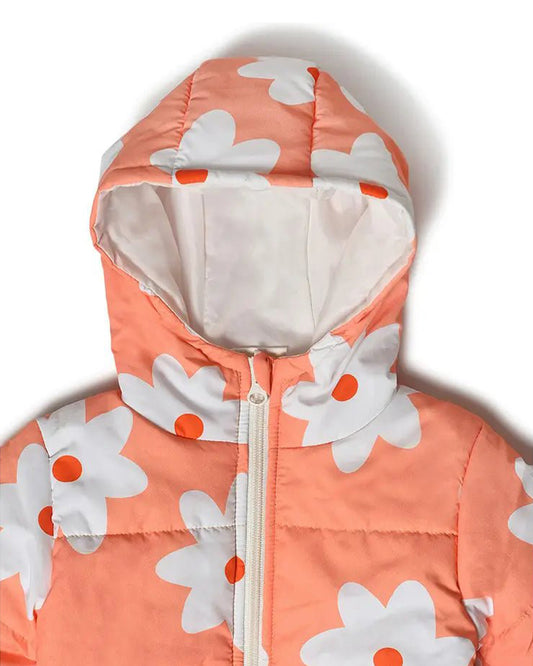Mi Arcus Peach Jacket-Frosty'z Daisy-Polyester-For Infants