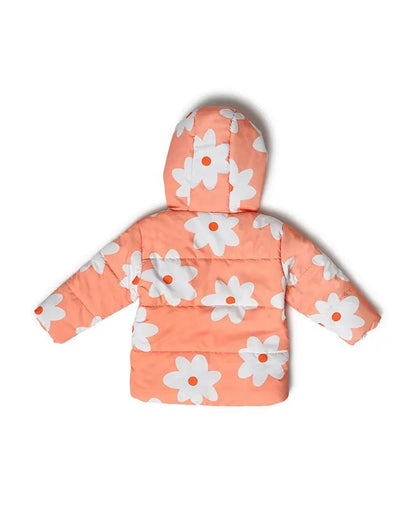 Mi Arcus Peach Jacket-Frosty'z Daisy-Polyester-For Infants