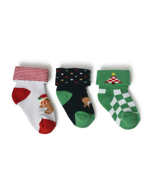 Mi Arcus Multicolor Socks-Fundays Kids-Cotton-Pack Of 3-For Infants