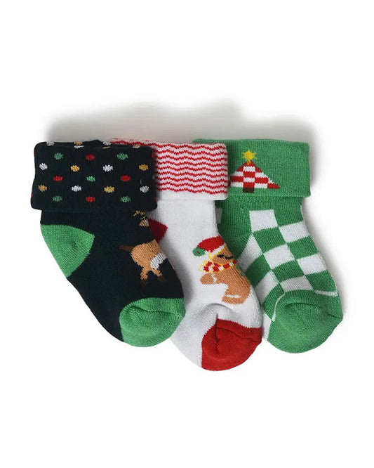 Mi Arcus Multicolor Socks-Fundays Kids-Cotton-Pack Of 3-For Infants