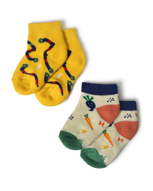 Mi Arcus Multicolor Socks-Grow Kind-Cotton-Pack Of 2-For Infants