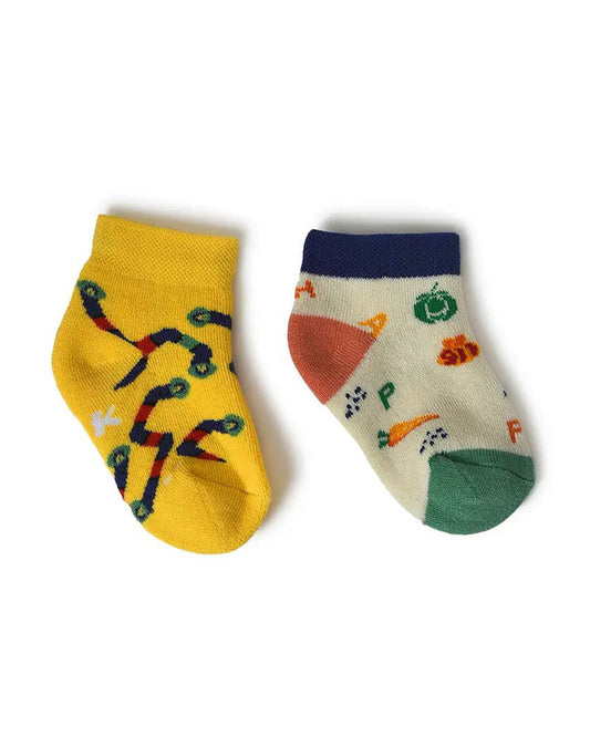 Mi Arcus Multicolor Socks-Grow Kind-Cotton-Pack Of 2-For Infants