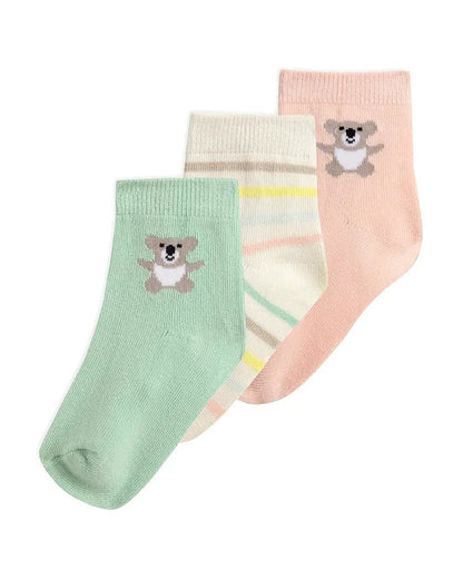 Mi Arcus Multicolor Socks-Arcus-Bamboo Cotton-Pack Of 3-For Infants