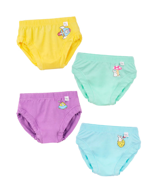 SuperBottoms Lavender, Yellow & Blue Briefs-Solid-Bamboo Cotton-For Infants