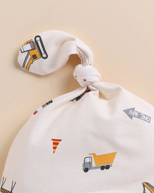 Cot & Candy Baby Cream Cap-Construction-Organic Cotton-For Infants