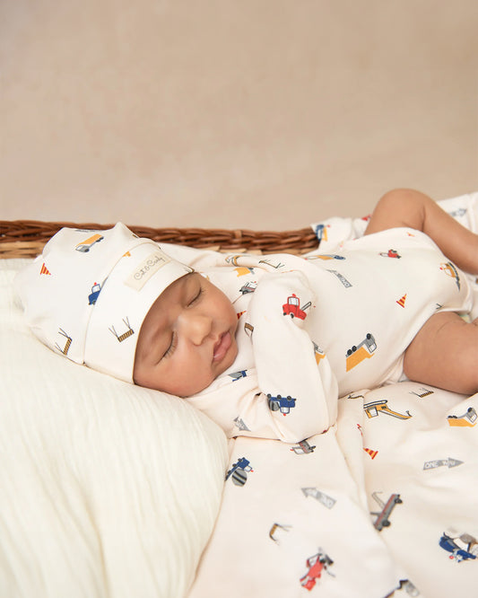 Cot & Candy Baby Cream Cap-Construction-Organic Cotton-For Infants