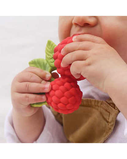 Oli & Carol Valery The Raspberry-Natural Rubber Teether-Soft & Flexible-0M+