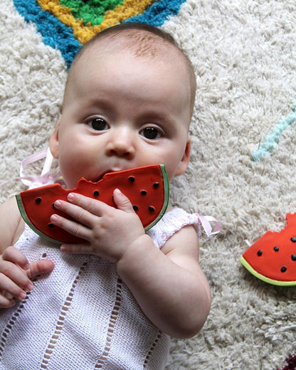 Oli & Carol Wally The Watermelon-Natural Rubber Teether-Soft & Flexible-0M+