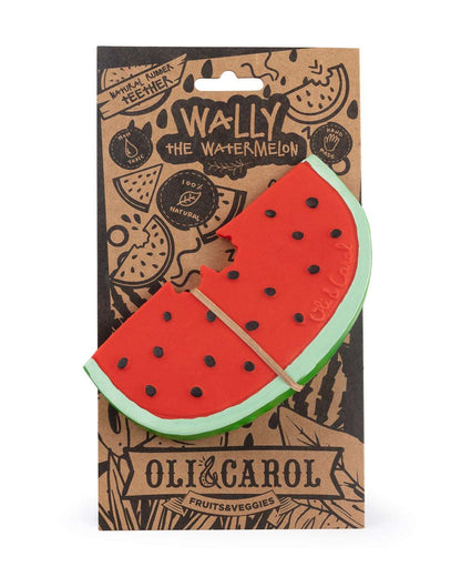 Oli & Carol Wally The Watermelon-Natural Rubber Teether-Soft & Flexible-0M+