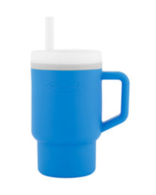 Infantino My 1st Tumbler-Leak Resistant Straw-Easy to Clean-Lightweight-Easy to Hold-Silicone Tumbler-Ocean-6M to 48M