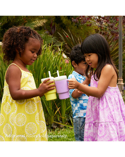 Infantino My 1st Tumbler-Leak Resistant Straw-Easy to Clean-Lightweight-Easy to Hold-Silicone Tumbler-Lilac-6M to 48M