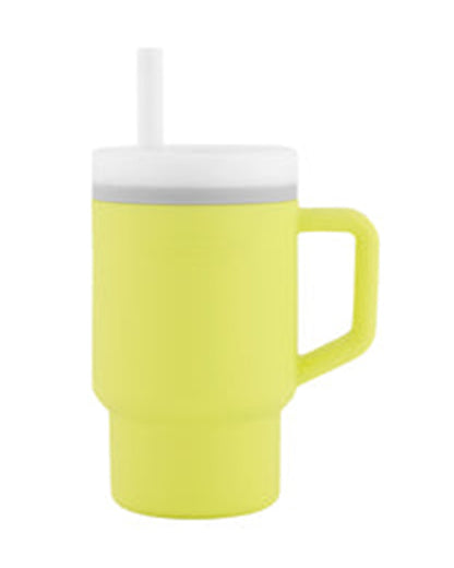 Infantino My 1st Tumbler-Leak Resistant Straw-Easy to Clean-Lightweight-Easy to Hold-Silicone Tumbler-Citrus-6M to 48M