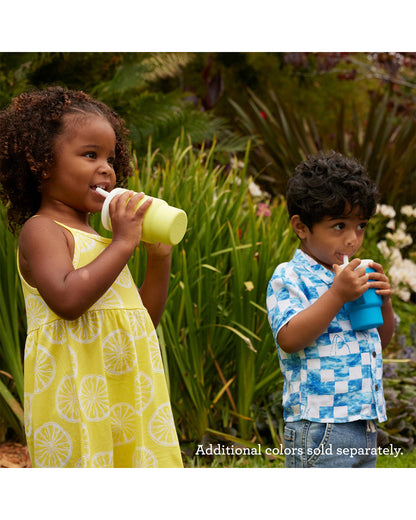 Infantino My 1st Tumbler-Leak Resistant Straw-Easy to Clean-Lightweight-Easy to Hold-Silicone Tumbler-Citrus-6M to 48M