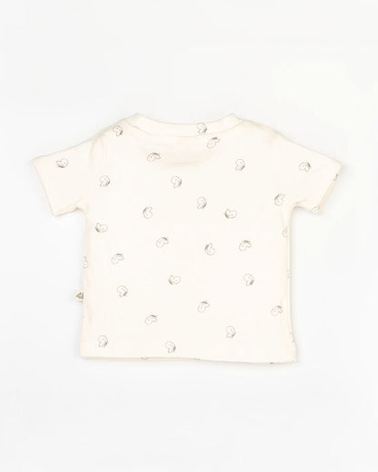 Beelittle White & Black Top & Shorts Set-Tiny Bucks-Cotton-For Infants