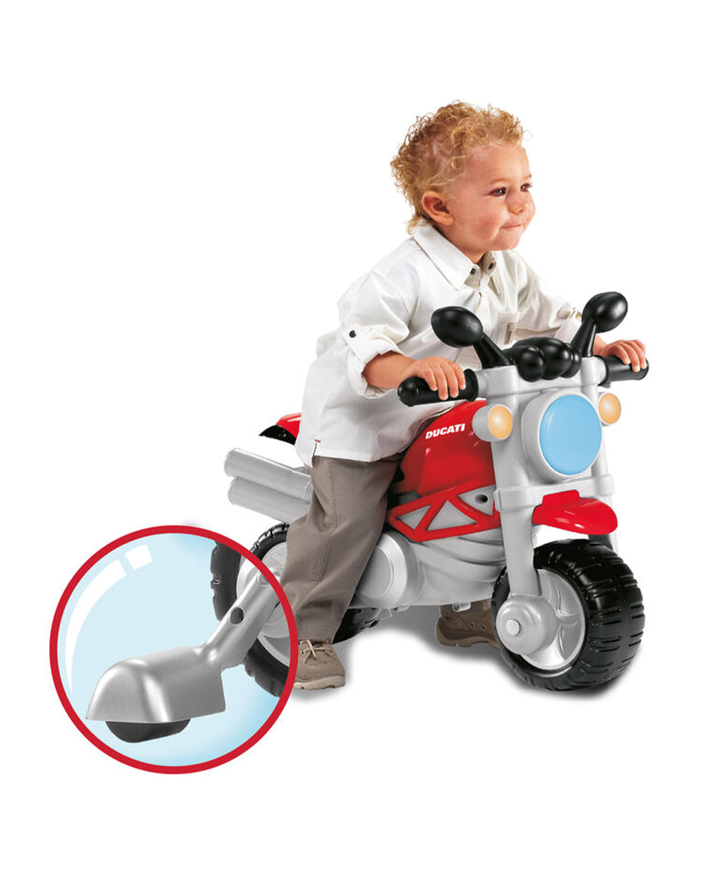 Chicco Toy Ducatti Monster Ride On-Removable Side Wheels-Push