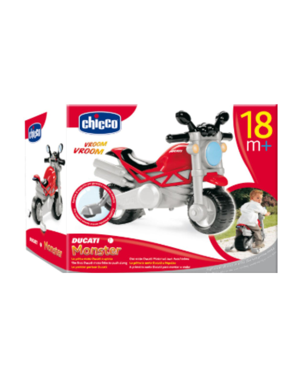 Chicco Toy Ducatti Monster Ride On-Removable Side Wheels-Push