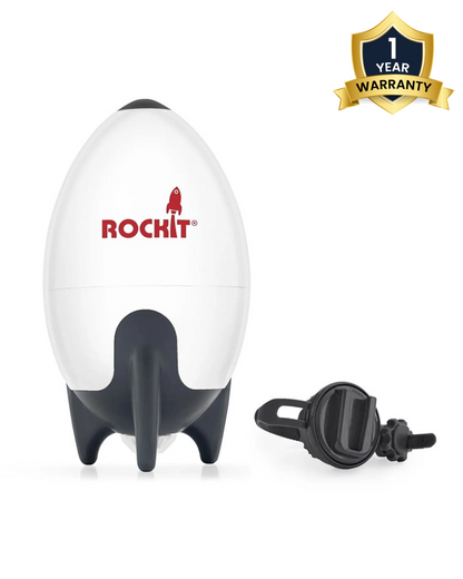 Rockit Rocker-Portable Stroller Rocker-Soothing 60 Minute Rocking Cycle-Adjustable Speed Dial-Requires Battery-White