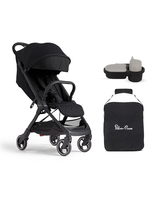 Silver Cross Clic Stroller-With Snack Tray & Stroller Bag-Cabin Friendly-One Hand Fold-For 0 to 4Y (Upto 22 kg)-Space