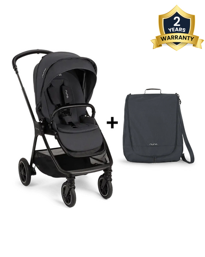Nuna TRIV Next Stroller -With Cup Holder-Includes Travel Bag, Rain Cover & Post Adaptors-Reversible Seat-One Hand Fold-Pram for 0 to 4Y (Upto 22Kg)-Ocean