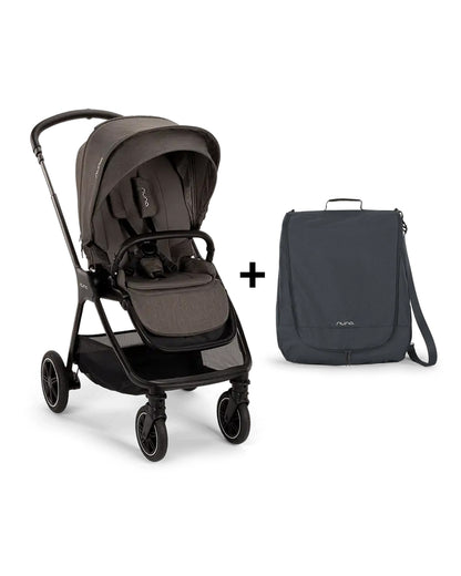 Nuna TRIV Next Stroller-With Cup Holder- Includes Travel Bag, Rain Cover & Post Adaptors-Reversible Seat-One Hand Fold-Pram for 0 to 4Y (Upto 22Kg)-Thunder