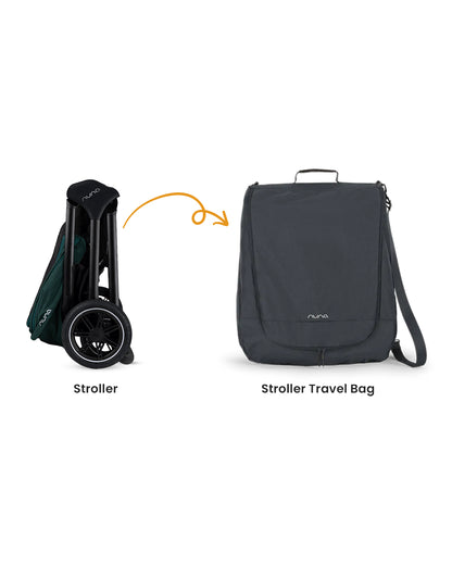 Nuna TRIV Next Stroller-With Travel Bag, Cup Holder, Rain Cover & Post Adaptors-Reversible Seat-One Hand Fold-Pram for 0 to 4Y (Upto 22Kg)-Lagoon