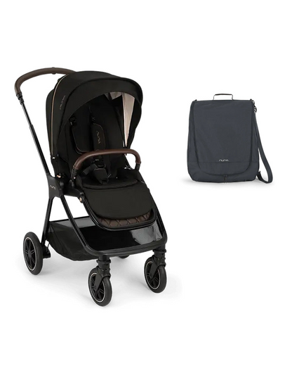 Nuna TRIV Next Stroller-Includes Travel Bag, Rain Cover & Post Adaptors-Reversible Seat-One Hand Fold-Pram for 0 to 4Y (Upto 22Kg)-Riveted