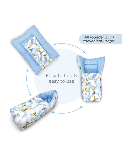 nuluv Baby Carrier Nest-100% Cotton With Antimicrobial & Hypoallergenic Filling-Transport-Newborn Bed