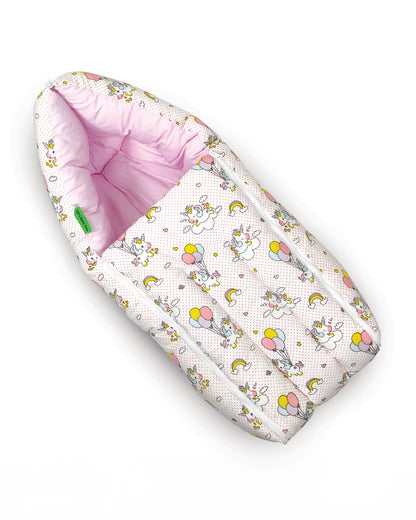 nuluv Baby Carrier Nest-100% Cotton With Antimicrobial & Hypoallergenic Filling-Unicorn-Newborn Bed