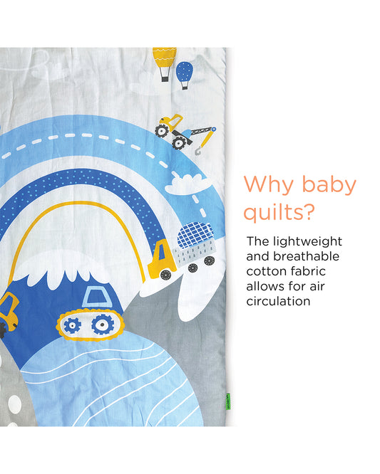 nuluv Baby Quilt-Made With 100% Cotton-Transport-For Infant