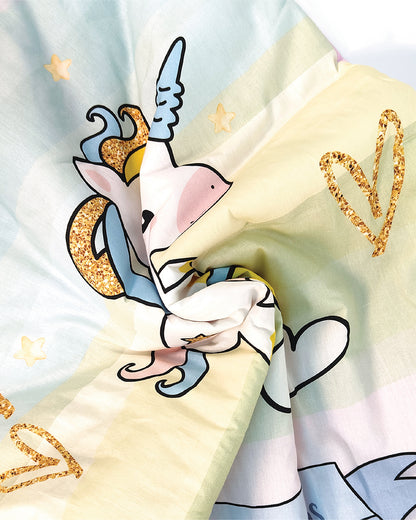 nuluv Baby Quilt-Made With 100% Cotton-Unicorn-For Infant