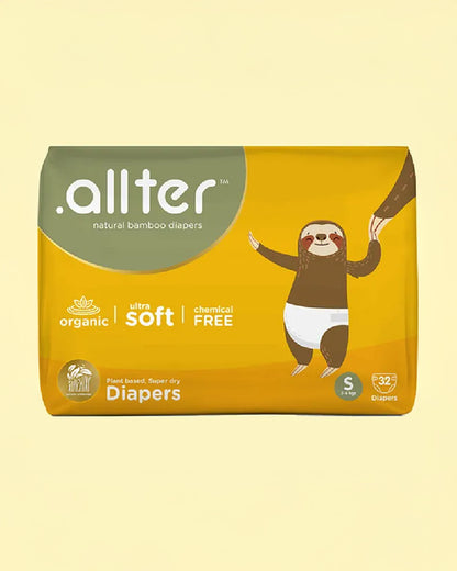 Allter Baby Feet Taped Diapers-Small (3-6Kg)-With Wetness Indicator