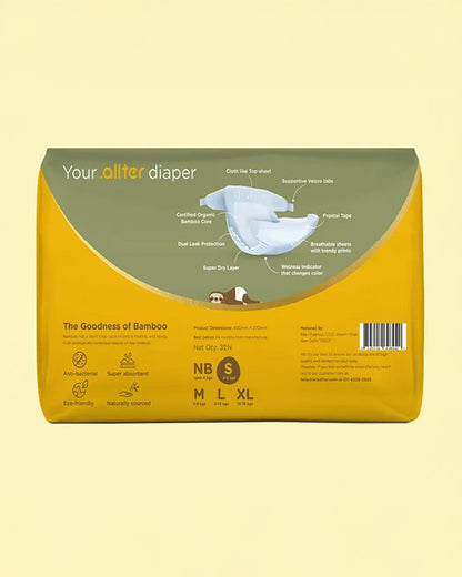 Allter Baby Feet Taped Diapers-Small (3-6Kg)-With Wetness Indicator