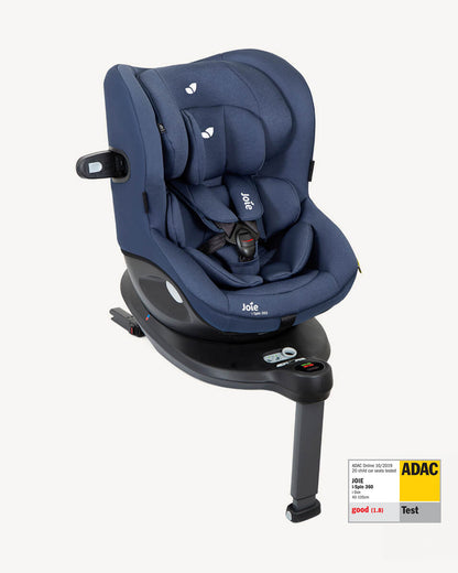 Joie i-Spin 360 Baby Car Seat-Convertible-(Front & Rear Facing)-6 Positions Recline-360 Degrees Rotation-6 Months Warranty-For 0 to 4Y (Upto 19 Kg)-Deep Sea