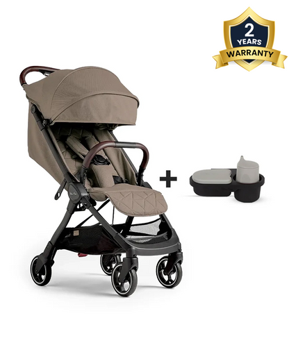 Silver Cross Clic Stroller-With Snack Tray-Cabin Friendly-One Hand Fold-For 0 to 4Y (Upto 22 kg)-Cobble