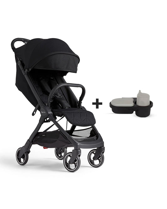 Silver Cross Clic Stroller-With Snack Tray-Cabin Friendly-One Hand Fold-For 0 to 4Y (Upto 22 kg)-Space