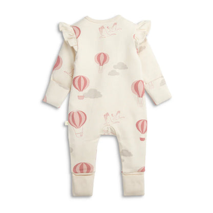 Tiny Twig Pink Sleepsuit-Fly With Me-GOTS Certified Organic Cotton-For Infants