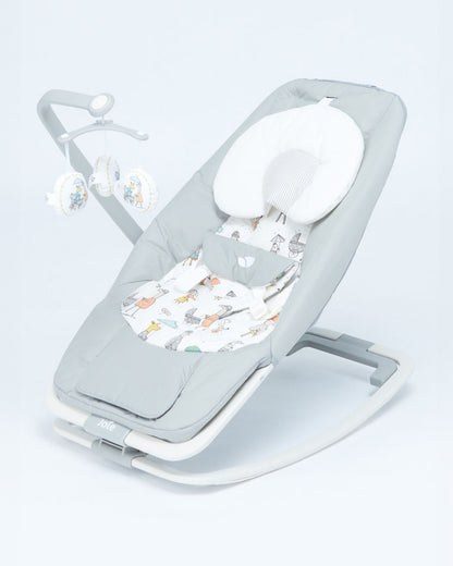 Joie Dreamer Rocker & Bouncer-3 Position Reclining Seat-2 Position Adjustable Leg Rest-With Removable & Rotating Toy Bar-Battery Operated-6 Months Warranty-Upto 9 Kg-In The Rain