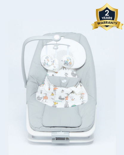 Joie Dreamer Rocker & Bouncer-3 Position Reclining Seat-2 Position Adjustable Leg Rest-With Removable & Rotating Toy Bar-Battery Operated-2 Years Warranty-Upto 9 Kg-In The Rain